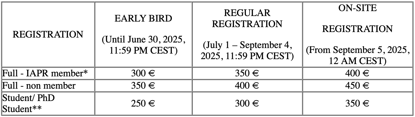 Registration fee